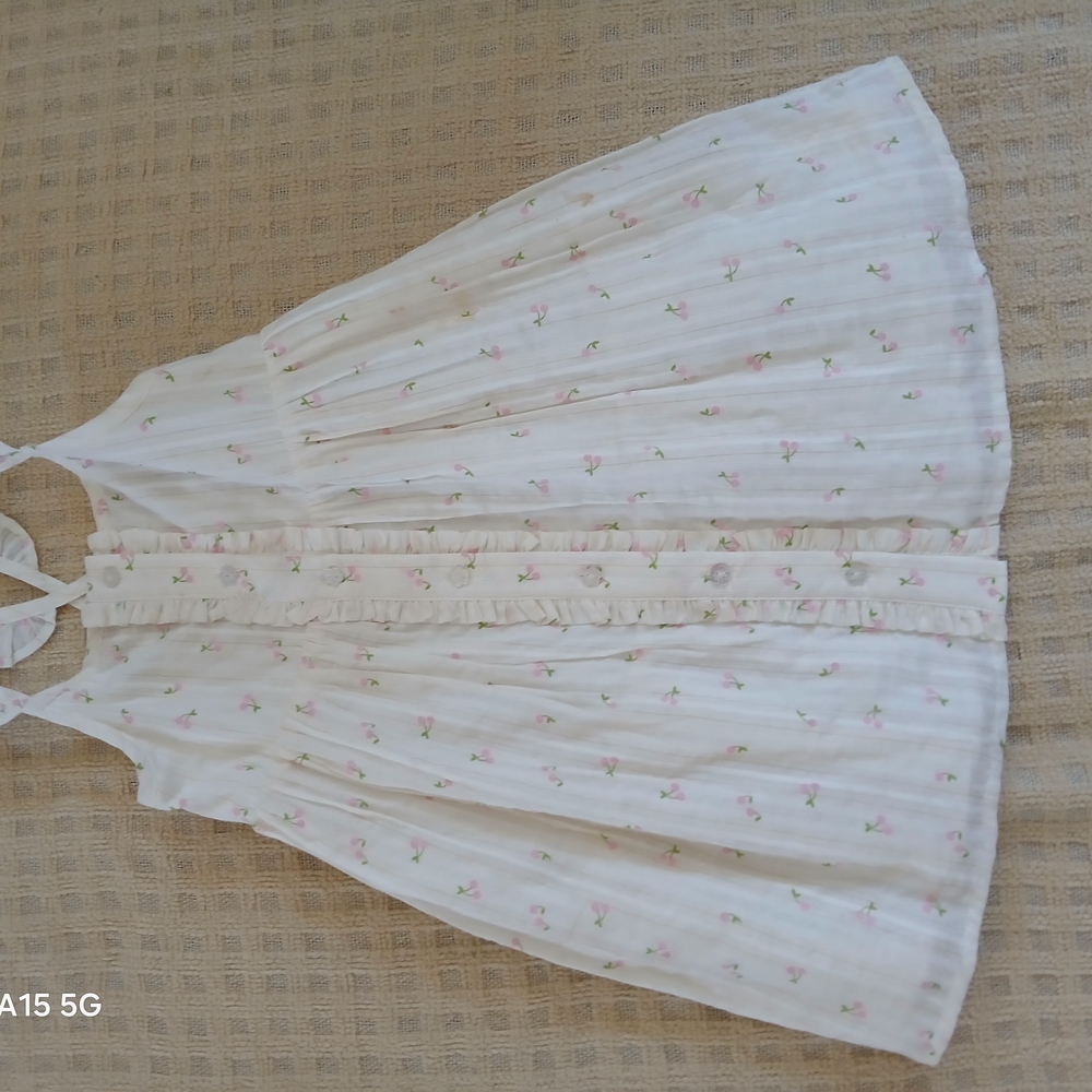 Tahari White and Pink Floral Kids Formal Dress